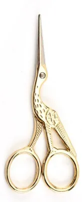 Image de Coupe-fil - adapté aux aiguilles à coudre - travaux d'aiguille - aiguilles à coudre - usage quotidien - acier inoxydable - style vintage - doré - 11,5 cm