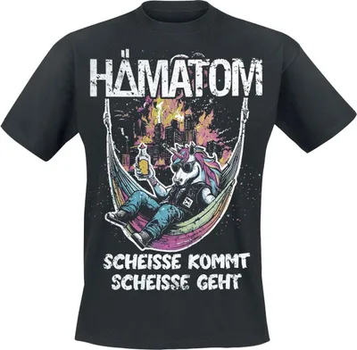 Produktbild von Hämatom T-Shirt Herren Scheisse kommt, Scheisse geht schwarz M