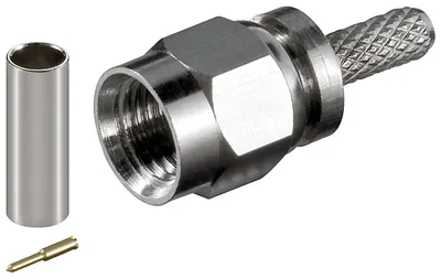 Obrázek produktu pro Goobay 11651, SMA, SMA, Samec, Zlato, Metalická, Kov