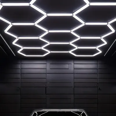 Produktbild von LED Lampe HEXAGON Deckenpaneel Beleuchtung Werkstatt Garage Haus 528x319 cm