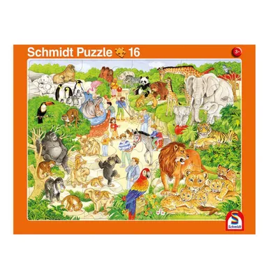 Obrázok produktu pre Schmidt Spiele Sada 2 rámčekových puzzle Ideme do ZOO! 16 dielov/Prázdniny na farme 24 ďalších