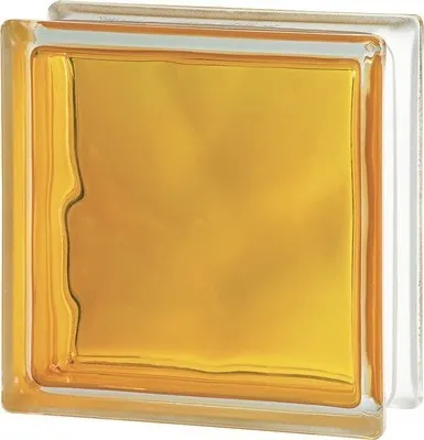 Produktbild von Glasbaustein Brilly gelb 19 cm x 19 cm x 8 cm