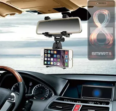Produktbild von K-S-Trade Smartphone Halterung kompatibel mit Infinix Smart 8 Rückspiegel Halterung schwarz Auto Halterung KFZ Halter