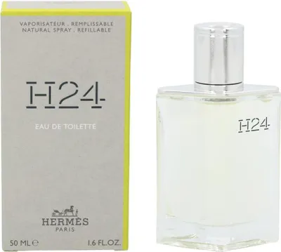 Produktbild von Hermes H24, Männer, 50 ml, Nicht nachfüllbare Flasche, Spray, Alcohol, Aqua (Water), Parfum (Fragrance), Limonene, Ethylhexyl Methoxycinnamate, BHT, Benzyl..., 1 Stück(e)
