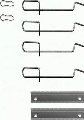 Produktbild von HELLA 8DZ 355 203-471 Zubehörsatz Scheibenbremsbelag passend für PEUGEOT 106 II Schrägheck (1A, 1C) 205 II (20A/C) 205 I Cabriolet (741B, 20D) 205 I