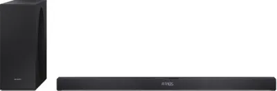 Image de SHARP Barre de son Sharp 2.1ch ultra-mince Dolby Atmos/DTS Virtual : X avec subwoofer sans fil | HT-SBW320 | 360 W | Bluetooth | Noir | Connexion sans fil