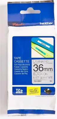 Produktbild von Brother TZe-M961 - Schwarz auf Silber (matt) - Rolle (3,6 cm x 8 m) 1 Kassette(n) laminiertes Band - für P-Touch PT-3600, 550, 9200, 9400, 9500, 9600, 9700, 9800, D800, P900, P950