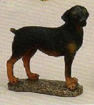 Ein Rottweiler realistisch gestaltet mit gut definierten Muskeln und ausdrucksstarken Blick.