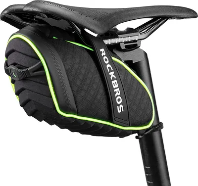 Produktbild von ROCKBROS Fahrradtasche Fahrrad Satteltaschen Wasserabweisend Schwarz Grün