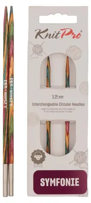 Produktbild von KnitPro Symfonie - wechselbare Nadelspitzen aus Holz : lang 3,25mm Ausführung: lang Durchmesser: 3,25mm