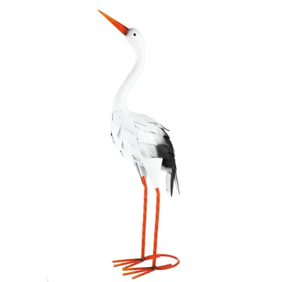 Produktbild von GILDE Storch weiß/schwarz/orange, H.58 cm, 69758