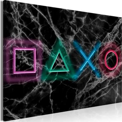 Produktbild von Modernes Wandbild für Gamers 120x80 - 1 Teile Bilder Fotografie auf Vlies Leinwand Foto Bild Dekoration Wand Bilder Kunstdruck Spielkonsole Game i-A-0140-b-a