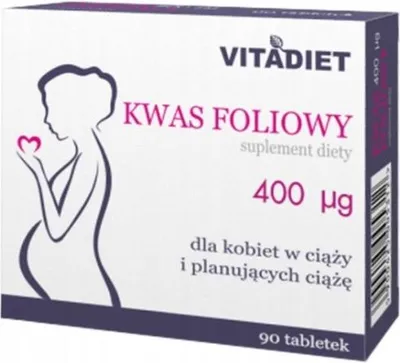 Produktbild von FOLSÄURE 0,4 mg Schwangerschaft Vitadiet 90 Tabletten