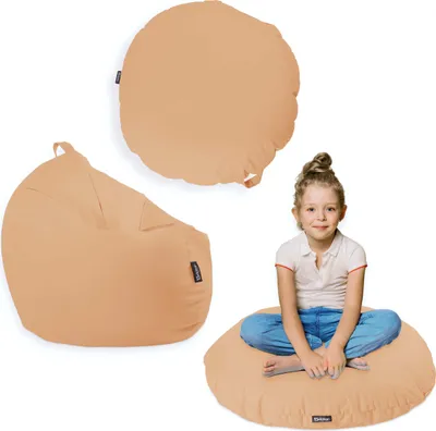 Produktbild von Sitzsack mit füllung 2 in 1 Sitzkissen Bean Bag Outdoor Indoor Wasserfest | Sand 100cm