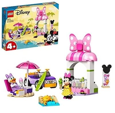 Produktbild von LEGO 10773 Mickey and Friends Minnies Eisdiele, Minnie Mouse Spielzeug zum Bauen für Kinder ab 4 Jahren
