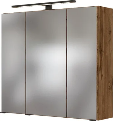 Produktbild von LED- Spiegelschrank 70 cm MANLY-03 Wotaneiche Nb. B/H/T: 70/64/20 cm