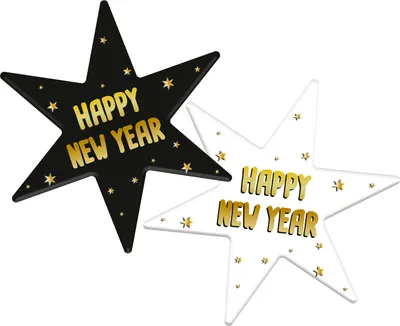 Produktbild von 6 Untersetzer Tischdeko Happy New Year Silvester Neujahr
