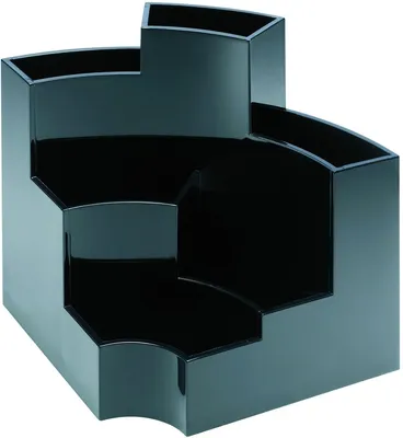 Produktbild von Schreibtischbutler 6 Fächer Kunststoff schwarz Packung mit 50 Stück