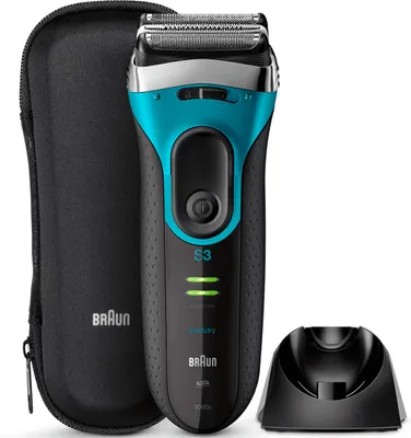 Produktbild von Elektrischer rasierapparat Braun Series 3 ProSkin 3080 s Schwarz/Blau (Refurbished A+)