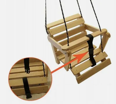 Image de Balançoire bébé Balançoire pour enfants Balançoire de jardin 5en1 bois naturel
