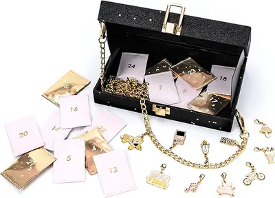 Productafbeelding van Adventskalender met vulzak voor meisjes - Pins - Hanger - Kerstversiering