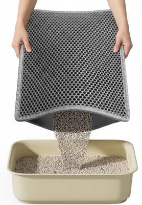 Immagine prodotto di Lettiera Kaxionage Katzenklo, dimensioni 38,1 x 61 cm, motivo a nido d'ape, a doppio strato, impermeabile