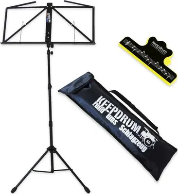 Produktbild von keepdrum Notenständer Schwarz MUS3BK mit Notenklammer