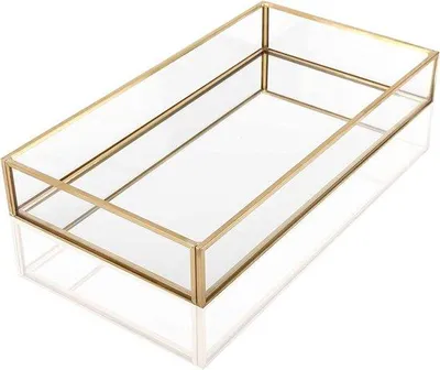 Obrázek produktu pro Zlatý dekorativní organizér na šperky, 20 x 14 x 3,5 cm