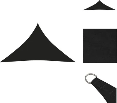 Produktbild von vidaXL Sonnensegel Oxford-Gewebe Dreieckig 3,5x3,5x4,9 m Schwarz -  Sonnenschirme & Sonnenschutze