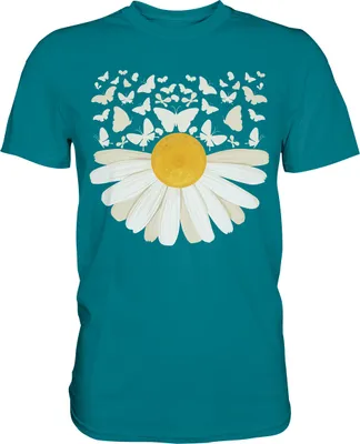 Produktbild von Gänseblümchen Schmetterling T-Shirt – Diva Blue / L