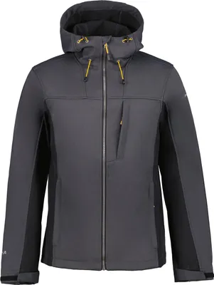 Produktbild von Icepeak Bazine Softshelljacke für Herren mit Kapuze und 5.000mm Wassersäule, Farbe:Grau, Größe:56