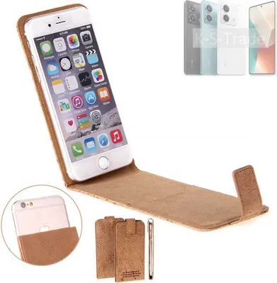Produktbild von K-S-Trade Handyhülle kompatibel mit Xiaomi Redmi Note 13 5G Kork Hülle Flipstyle Case Schutzhülle Kork Case Hülle Flip cover Klapphülle Klapp,