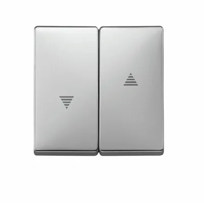 Produktbild von Merten artec aluminium silber Wippe Jalousie 411560