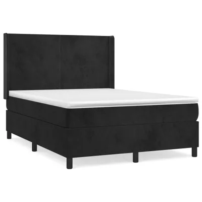 Immagine prodotto di vidaXL Letto a molle con materasso nero 140x190 cm in velluto
