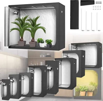 Zdjęcie produktu dla LZQ Namiot do uprawy roślin Szklarnia Szafka do uprawy warzyw Ogród Uprawa ziół Szafka do uprawy kwiatów w pomieszczeniach Małe pomidory Hydro Green, Rozmiar: 240 x 120 x 200 cm