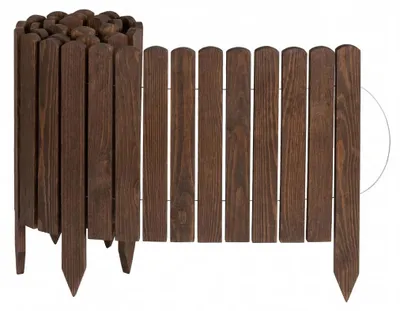 Productafbeelding van Creative Home Gazonrand Houten borderrand 200 x 40 cm (LxH) bruin