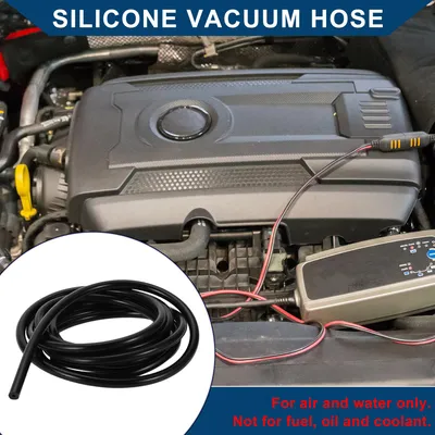 Produktbild von Silikon-Vakuumschlauch für Automobil-Vakuumsysteme Hochtemperatur 10ft 1/8" 3mm ID 3,5mm Wandstärke 1 Stück Schwarz
