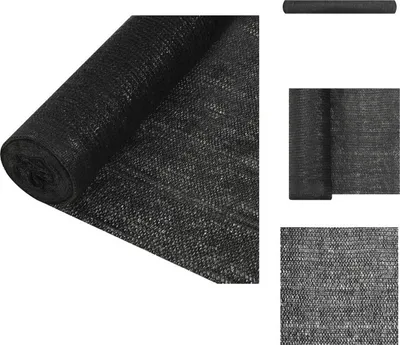 Produktbild von vidaXL Zaunblende Schwarz 3,6x10 m HDPE 150 g/m² -  Sonnenschirme & Sonnenschutze