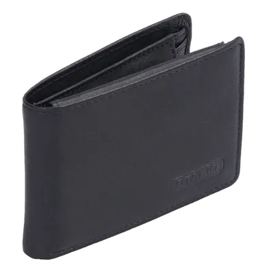 Produktbild von kleine Herrenbörse Brieftasche Leder, schwarz