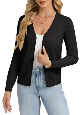 Productafbeelding van Solidchoice - Lichtgewicht V-hals Cardigan voor de Zomer
