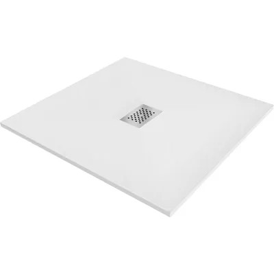 Obrázek produktu pro Mexen Hugo čtvercový sprchový kout SMC 100 x 100 cm, bílý, krytina inox - 42101010-X