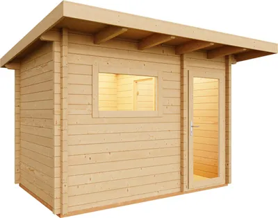 Produktbild von Infraworld Gartensauna Terra 2 Außensauna mit Vorraum Saunahaus 341 x 230 cm