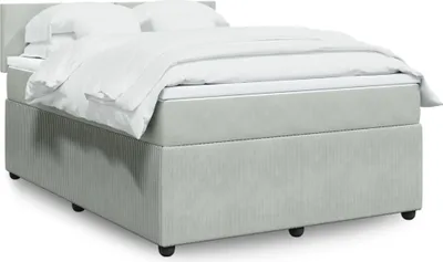 Produktbild von Möbel Boxspringbett mit Matratze Hellgrau 160x200 cm Samt - Bettrahmen 3287776