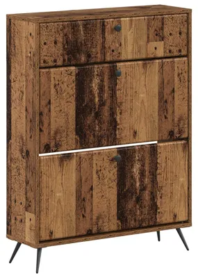 Immagine prodotto di vidaXL Armadio per scarpe BREDA, 78 x 24 x 103 cm, realizzato in legno composito e legno riciclato