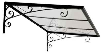 Produktbild von Palram - Canopia Vordach Venus 1350 Anthrazit 88x136x36 cm