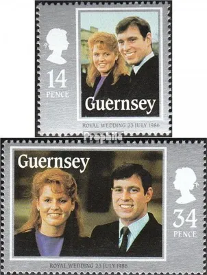 Produktbild von Briefmarken GB - Guernsey 1986 Mi 361-362 (kompl.Ausg.) postfrisch Hochzeit