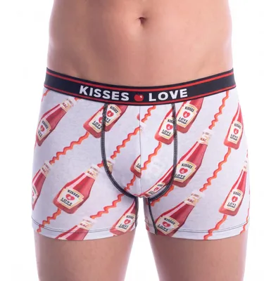 Productafbeelding van Kisses&Love heren boxershorts met fantasieprint, gemaakt van elastische katoenen stof, model KLB5