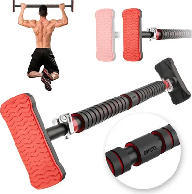Image de Gymtek® Barre de traction pour cadre de porte - de 70 à 100 cm - Pull Up Bar, barre fixe indoor, barre de serrage pour traction - Home Gym, Fitness, Musculation