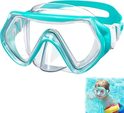 Image de Lunettes de plongée pour enfants - 180° panoramique HD - Anti-buée et anti-fuite - Avec cache-nez