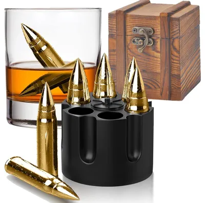 Produktbild von Wiederverwendbare Eiswürfel, Whiskey-Steine, Eiswürfel aus Edelstahl mit fortschrittlicher Kühltechnologie, geeignet für Whisky, Wodka, Likör, Wein, Geschenkideen für Papa